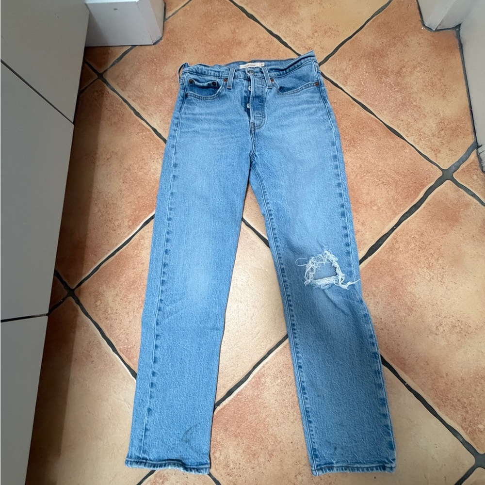 Classic Blue Distressed Women Jeans